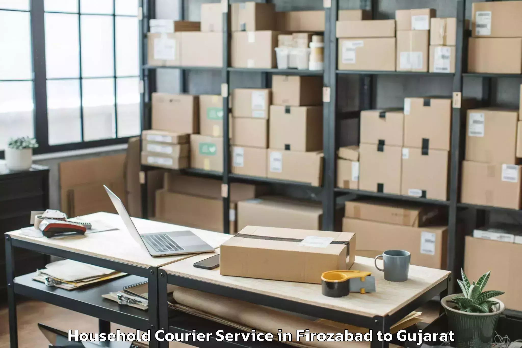 Quality Firozabad to Abhilashi University Surat Household Courier